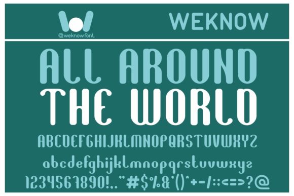 All Around the World Font: A Techno Display Typeface for Editorial Impact