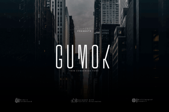 Gumok: A Cool, Thin Display Font for Modern Branding