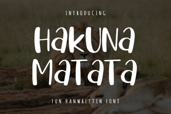 Hakuna Matata Display Font: Cool and Refreshing for Makers