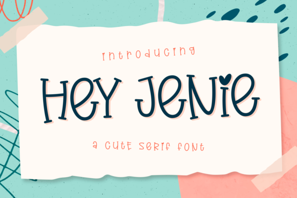 Hey Jenie Font: Cute & Quirky Display Fonts for Handmade Creators