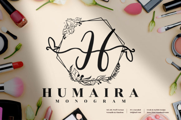 Humaira Monogram: An Elegant Display Font for Handmade Creators