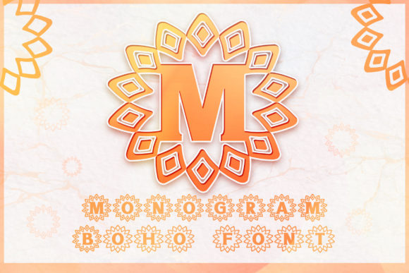 Monogram Boho Tribal Font for Social Campaign Graphics