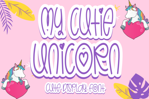 My Cutie Unicorn Font: Quirky Display Typeface for Joyful Branding