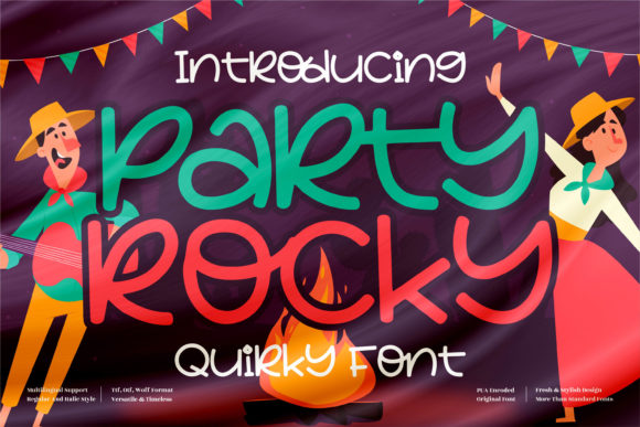 Party Rocky: A Cute and Quirky Display Font for Small Business Branding
