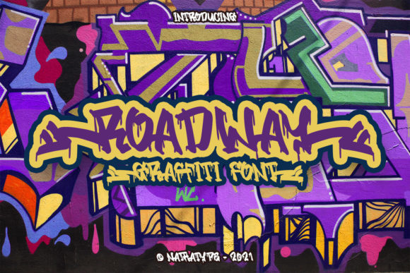 Roadway Font: A Graffiti Display Typeface for Bold Digital Branding
