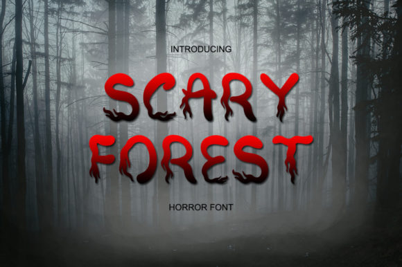 Scary Forest Font for Halloween Designs and Horror Branding