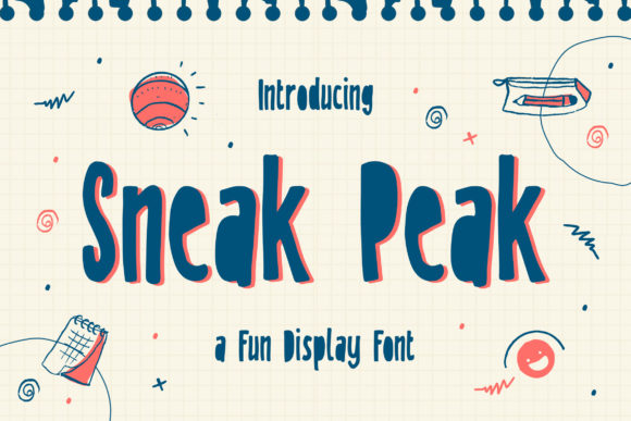Sneak Peak Font: A Fun & Adorable Display Typeface for Kids’ Brands