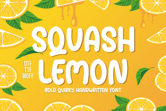 Squash Lemon Font for Playful Brand Identity Design