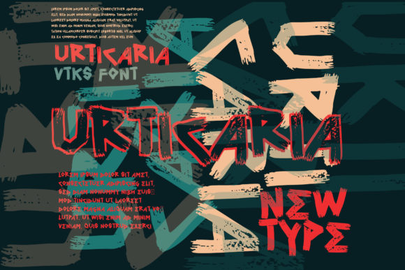 Urticaria Font: A Brushed Display Typeface for Campaign Headlines